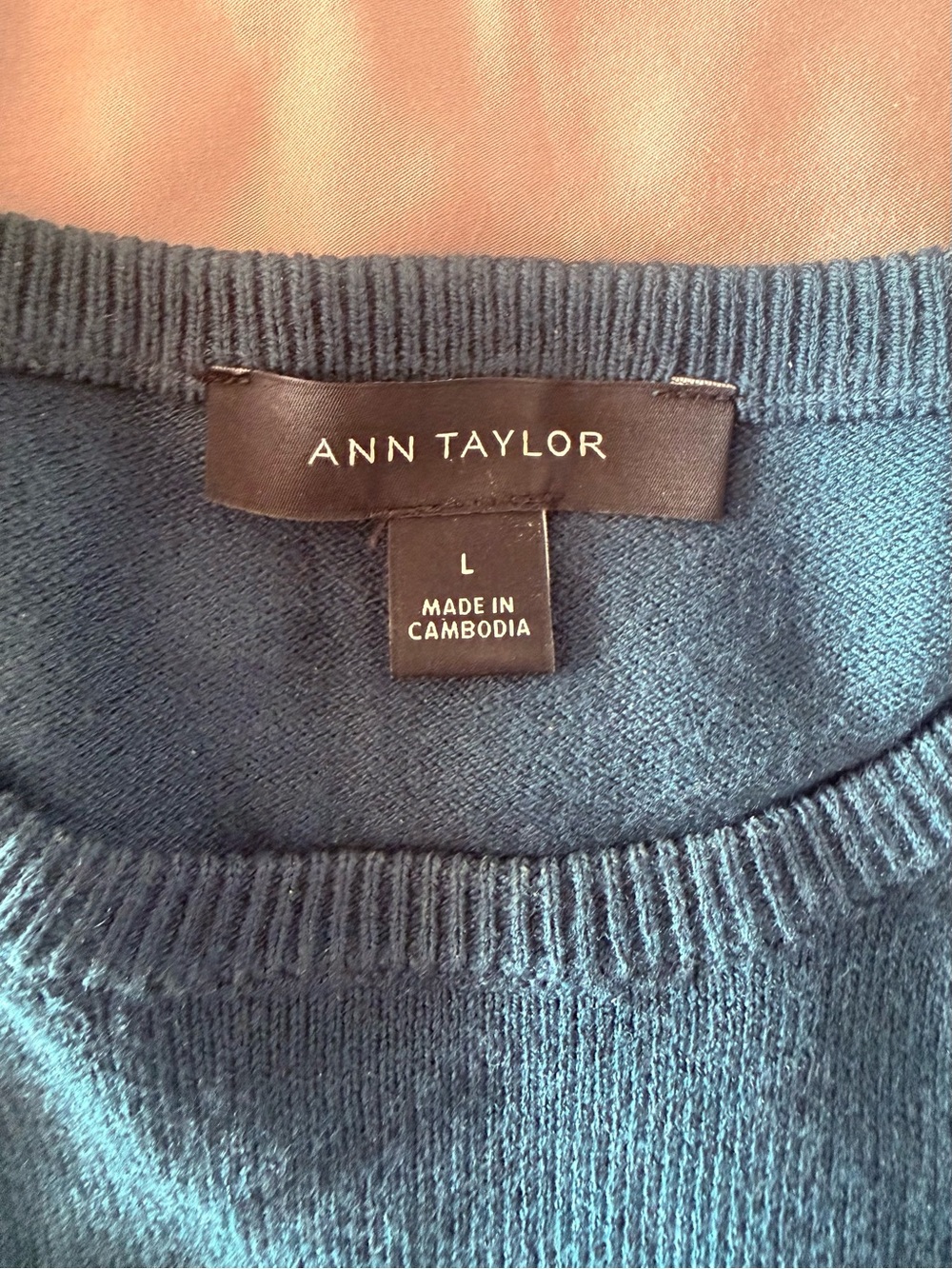 Ann Taylor Teal Knit Crewneck Sweater